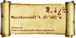 Moczkovcsák Ádám névjegykártya